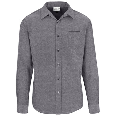 Mens Long Sleeve Oxford Shirt L / Dark Grey / DG2