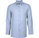 Mens Long Sleeve Oxford Shirt - White Only-L-Light Blue-LB