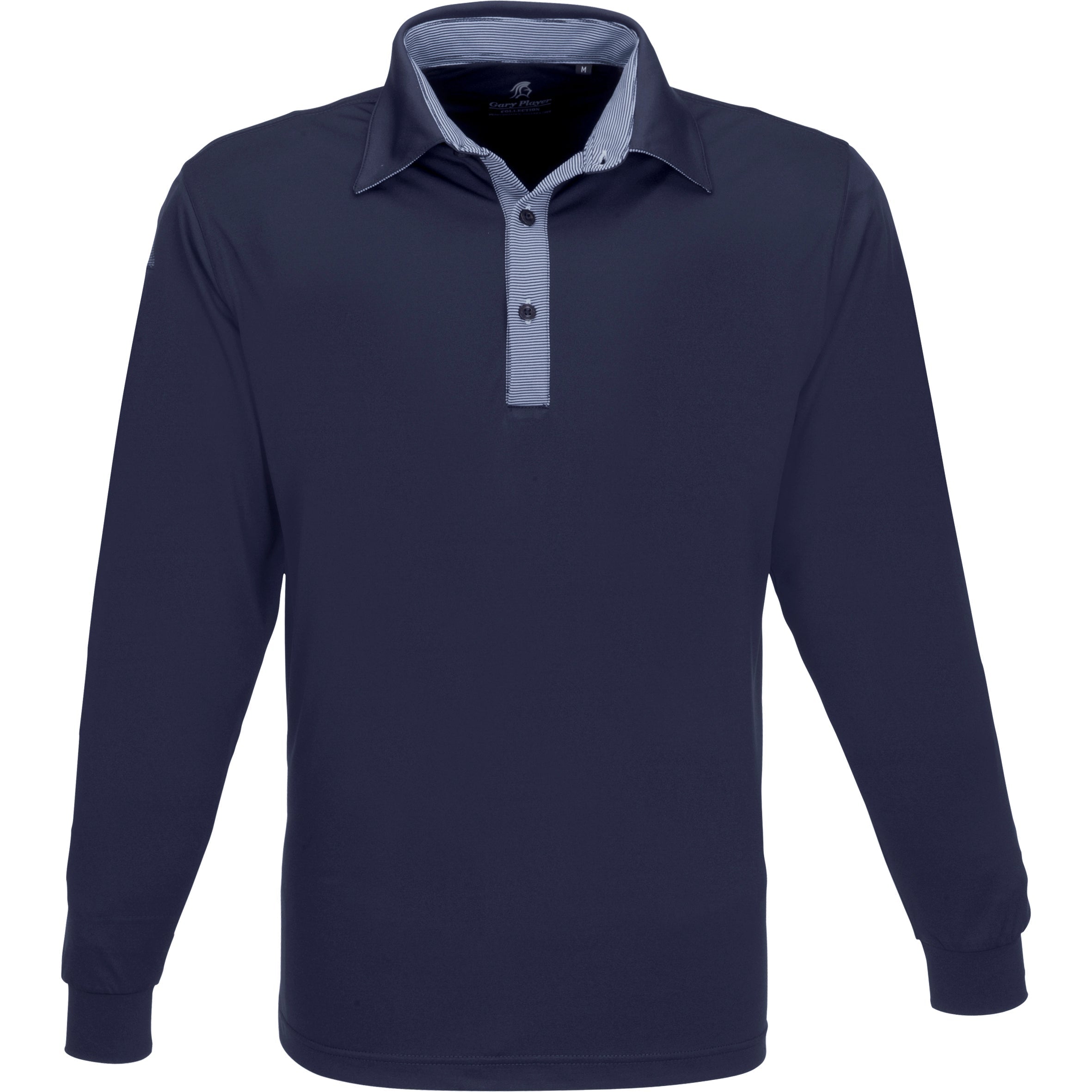 Mens Long Sleeve Pensacola Golf Shirt - Grey Only-2XL-Navy-N