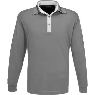 Mens Long Sleeve Pensacola Golf Shirt - Grey Only-2XL-Grey-GY