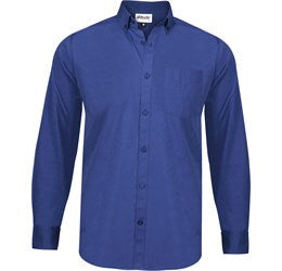 Mens Long Sleeve Viscount Shirt - Royal Blue Only-L-Royal Blue-RB