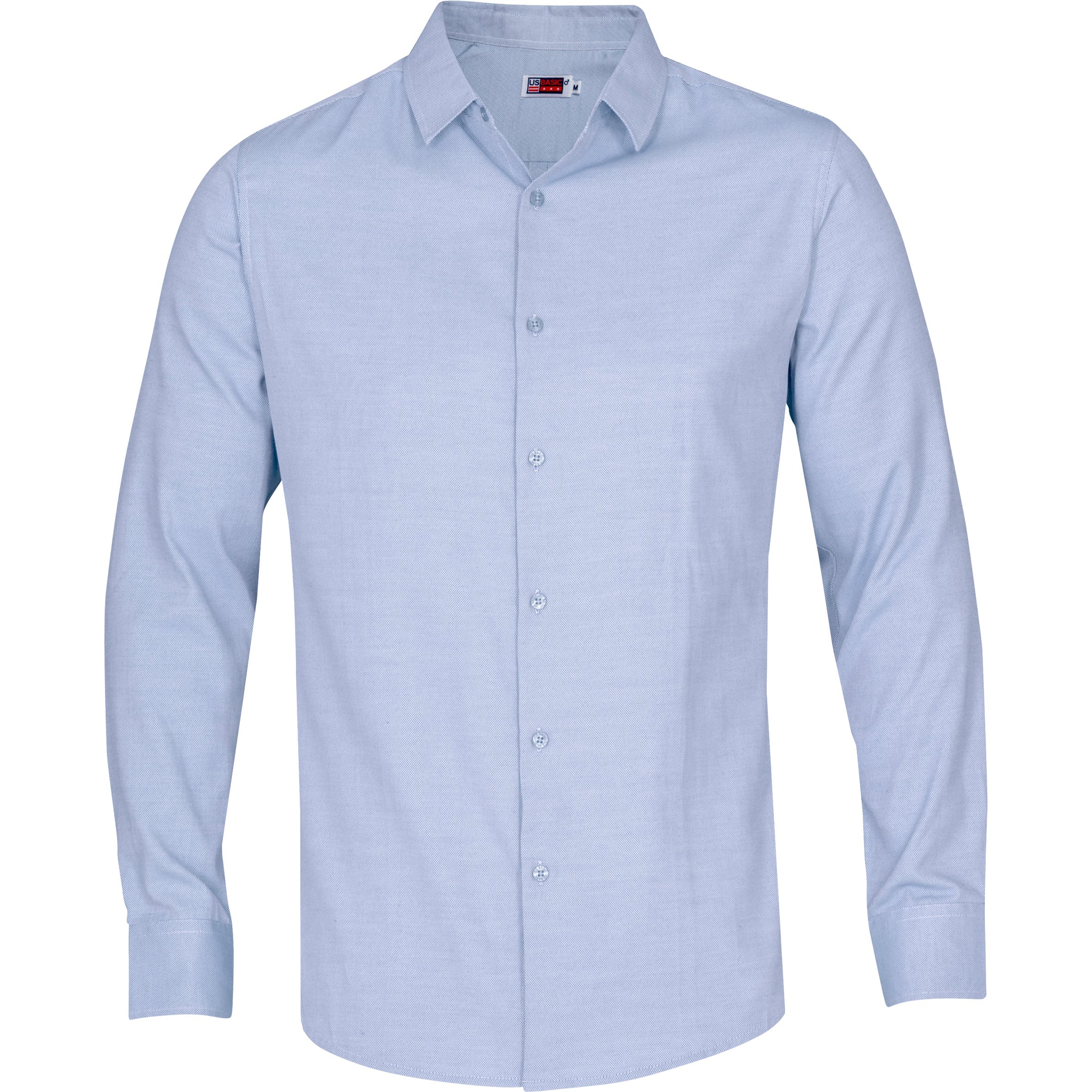 Mens Long Sleeve Wallstreet Shirt-L-Blue-BU