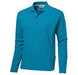 Mens Long Sleeve Zenith Golf Shirt - White Only-2XL-Aqua-AQ