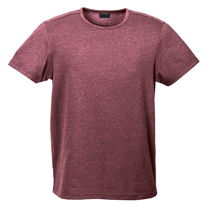 Mens Melange Crew Neck T-Shirt Maroon / XS / Regular - T-Shirts