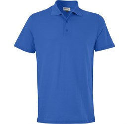 Mens Michigan Golf Shirt - White Only-L-Royal Blue-RB