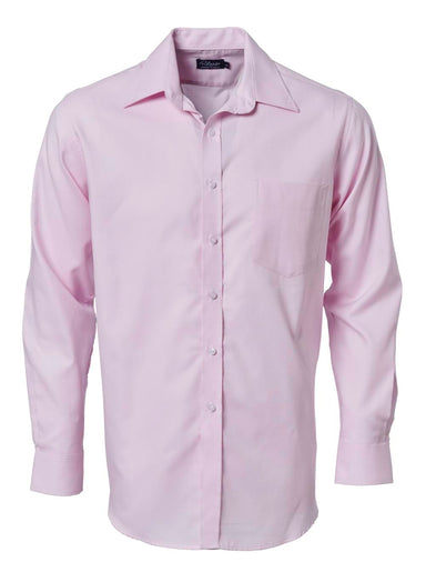 Mens Oxford K373 L/S Shirt - Pink / 5XL