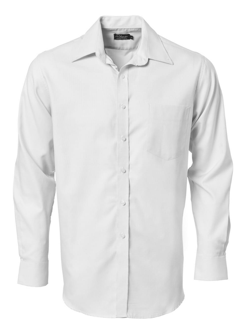 Mens Oxford K373 L/S Shirt - White / S