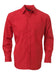 Mens P070 L/S Shirt - Red / 3XL