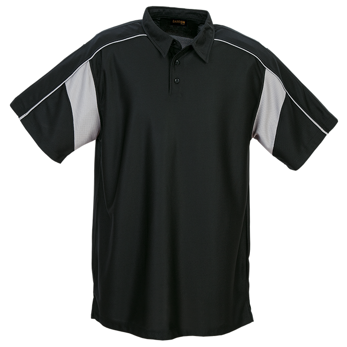 Mens Performance Golfer Black/Silver / SML / Last Buy - Golf Shirts