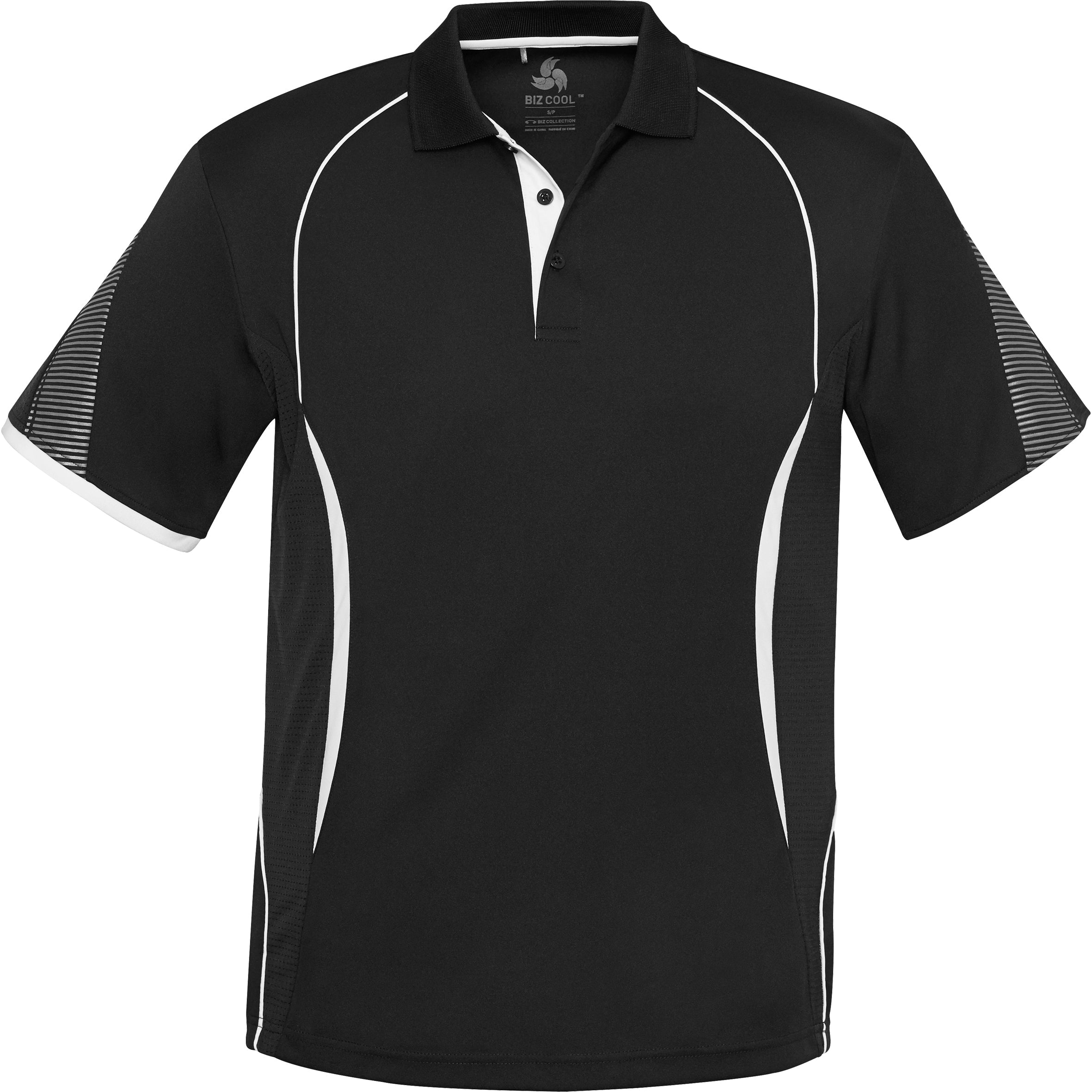 Mens Razor Golf Shirt-2XL-Black-BL