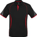 Mens Razor Golf Shirt-2XL-Black With Red-BLR