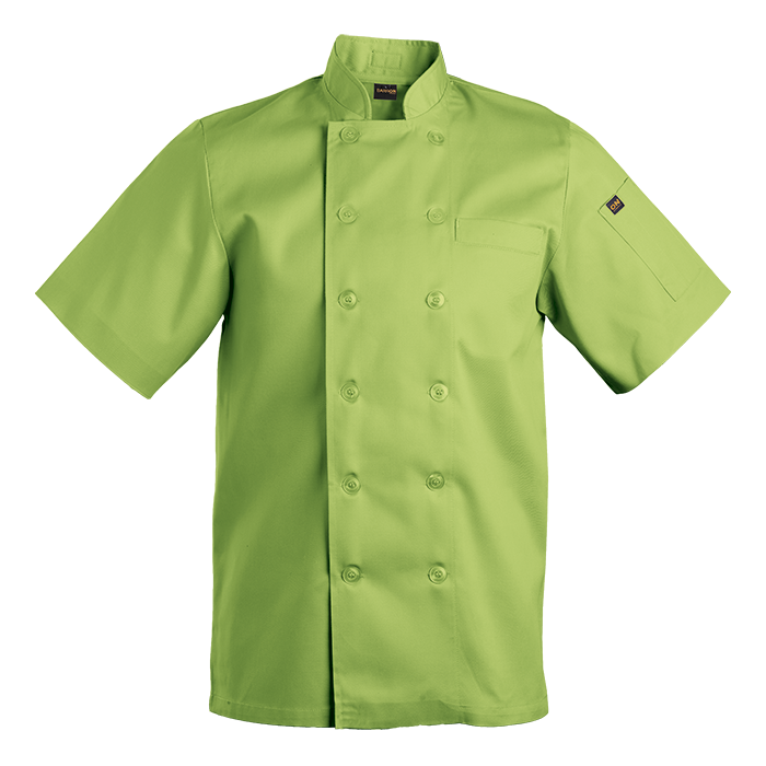 Mens Savona Short Sleeve Chef Jacket Lime / XS / Last Buy - Jackets