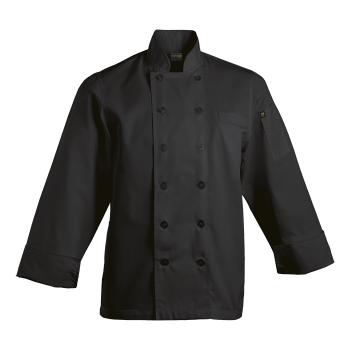 Mens Savona Long Sleeve Chef Jacket  Black / XS / 