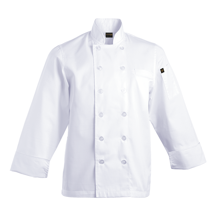 Mens Savona Long Sleeve Chef Jacket  White / XS / 