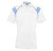 Mens Score Golf Shirt - White Light Blue Only-