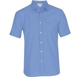 Mens Short Sleeve Catalyst Shirt - White Only-2XL-Sky Blue-SB