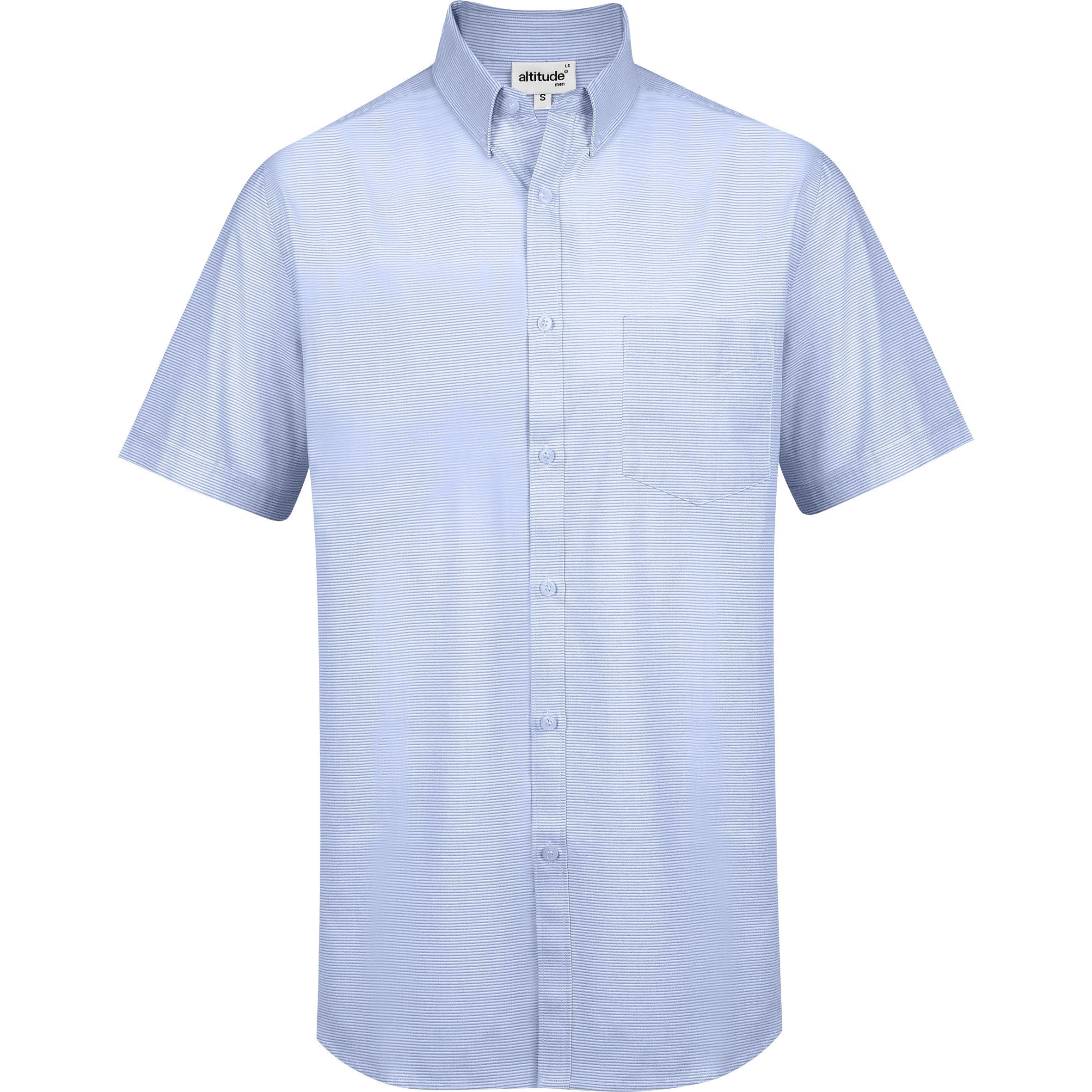 Mens Short Sleeve Earl Shirt - Sky Blue Only-