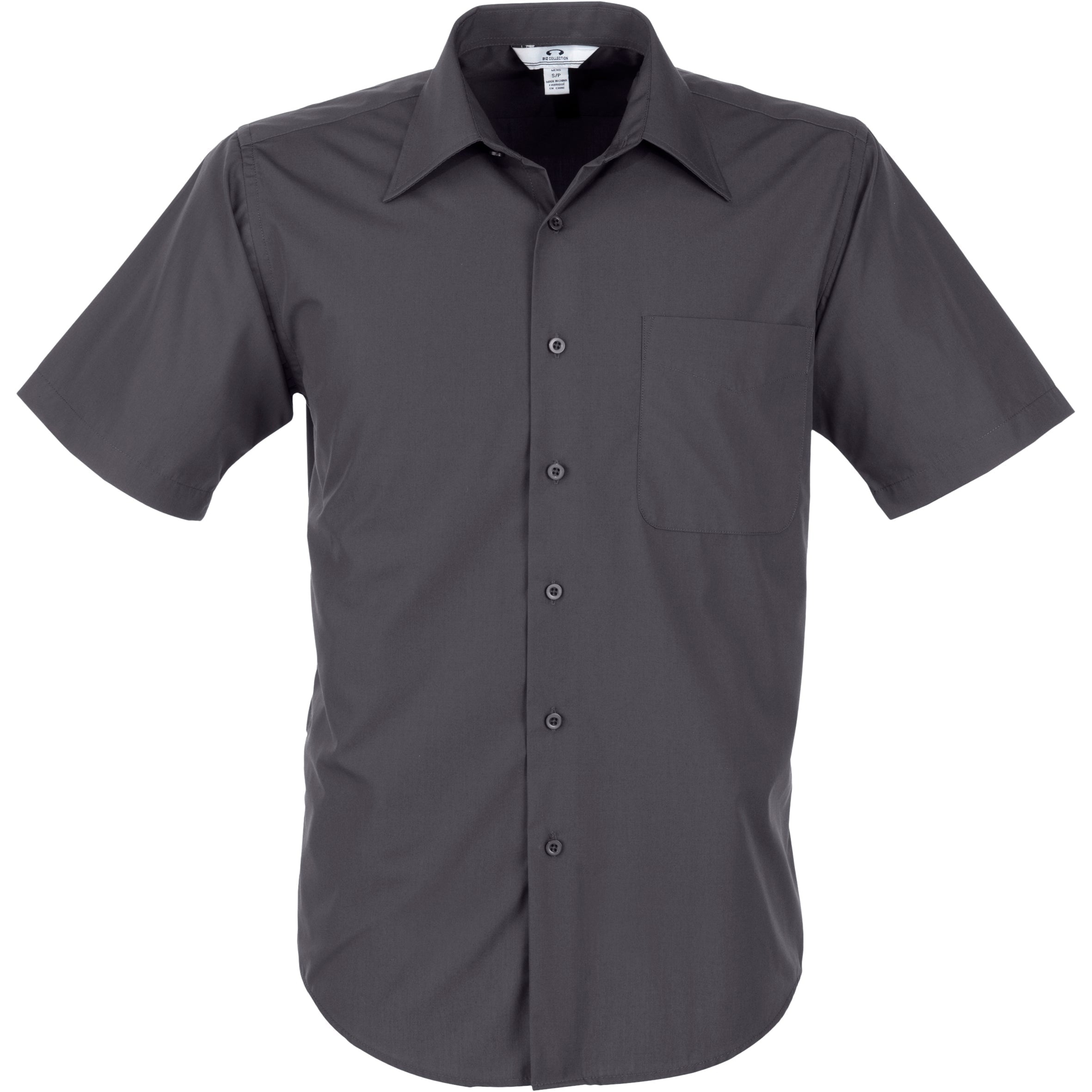 Mens Short Sleeve Metro Shirt - Black Only-2XL-Grey-GY