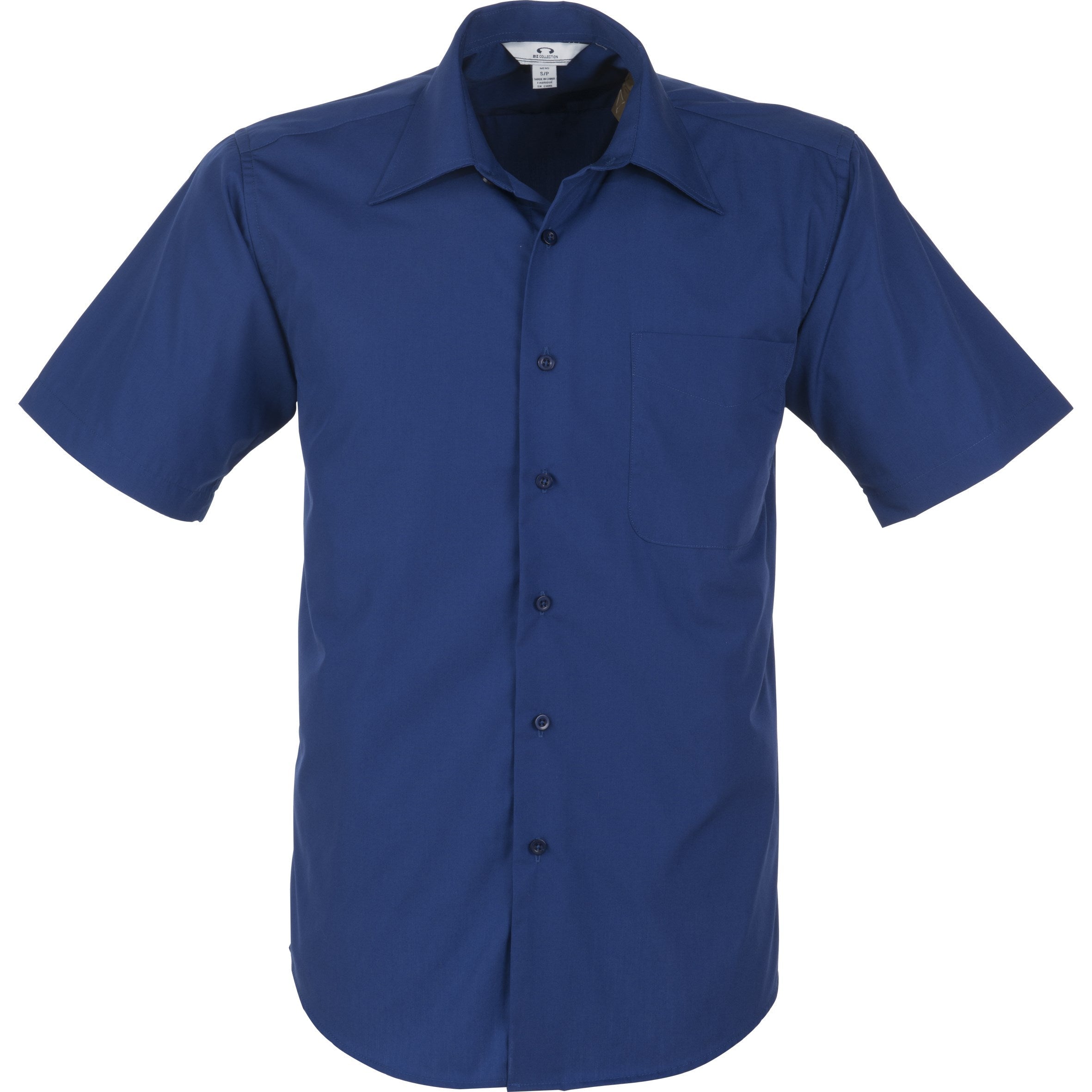 Mens Short Sleeve Metro Shirt - Black Only-2XL-Royal Blue-RB