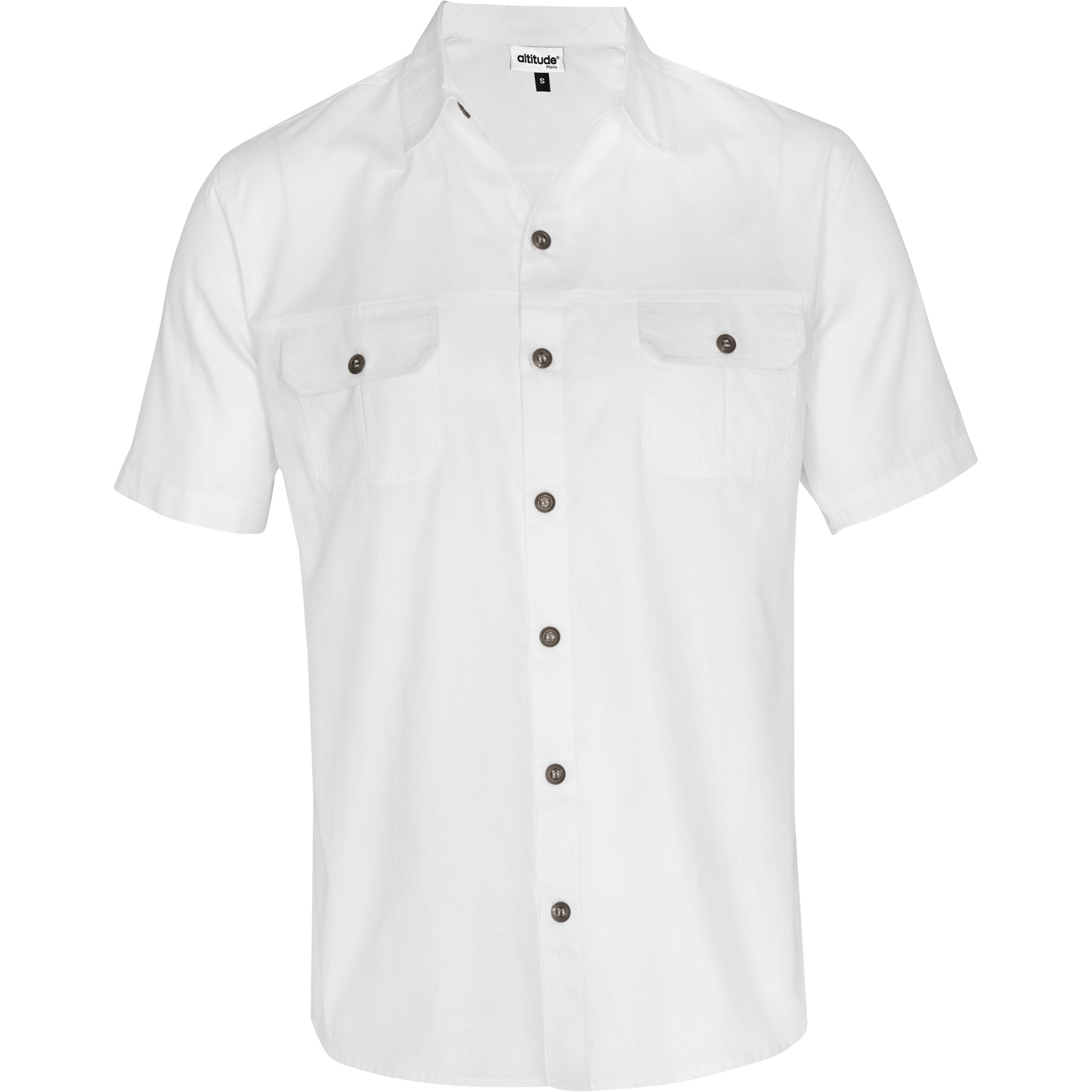 Mens Short Sleeve Oryx Bush Shirt - White Only-