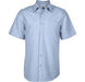 Mens Short Sleeve Oxford Shirt - White Only-2XL-Light Blue-LB