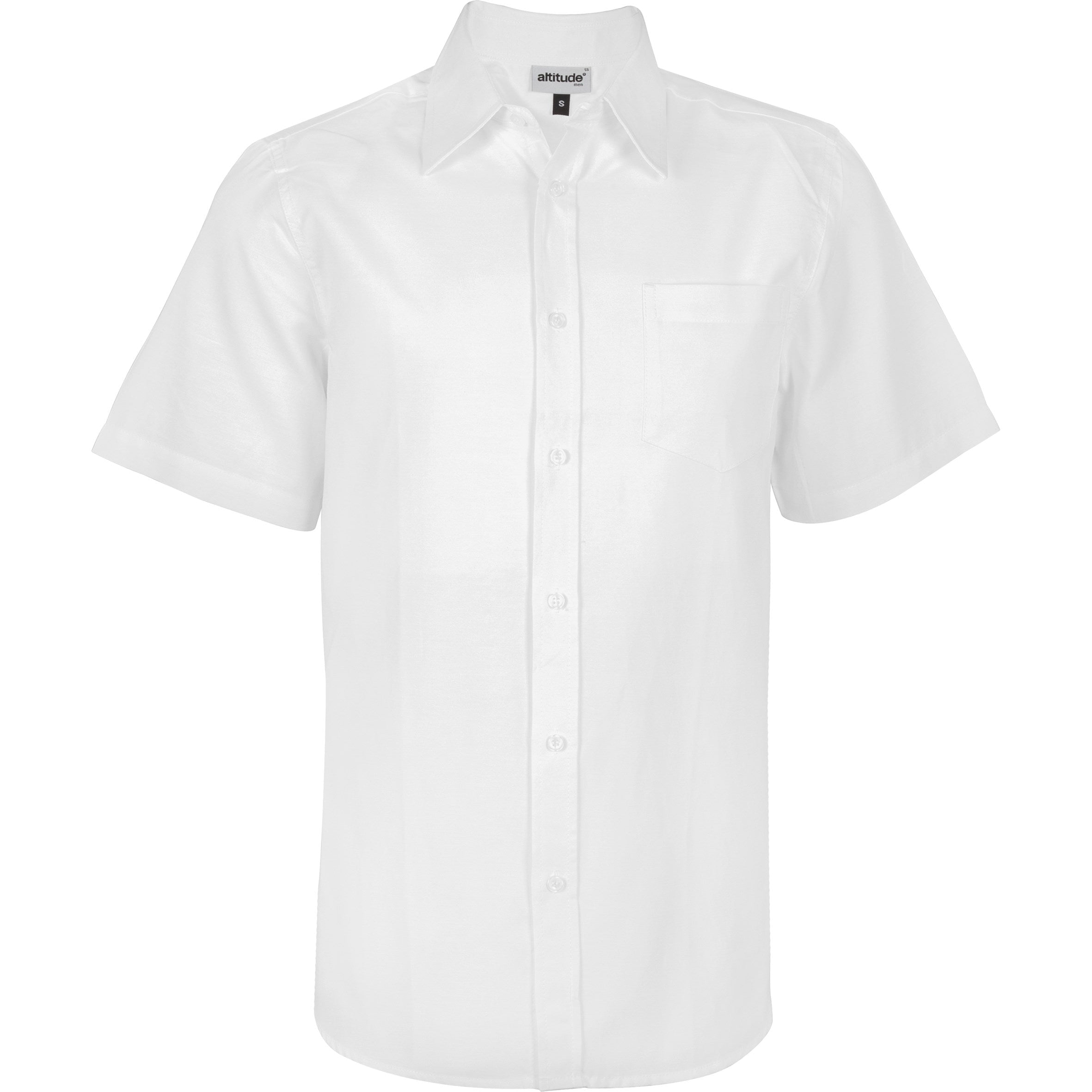 Mens Short Sleeve Oxford Shirt - White Only-