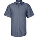 Mens Short Sleeve Oxford Shirt - White Only-2XL-Navy-N