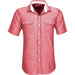 Mens Short Sleeve Windsor Shirt-L-Red-R