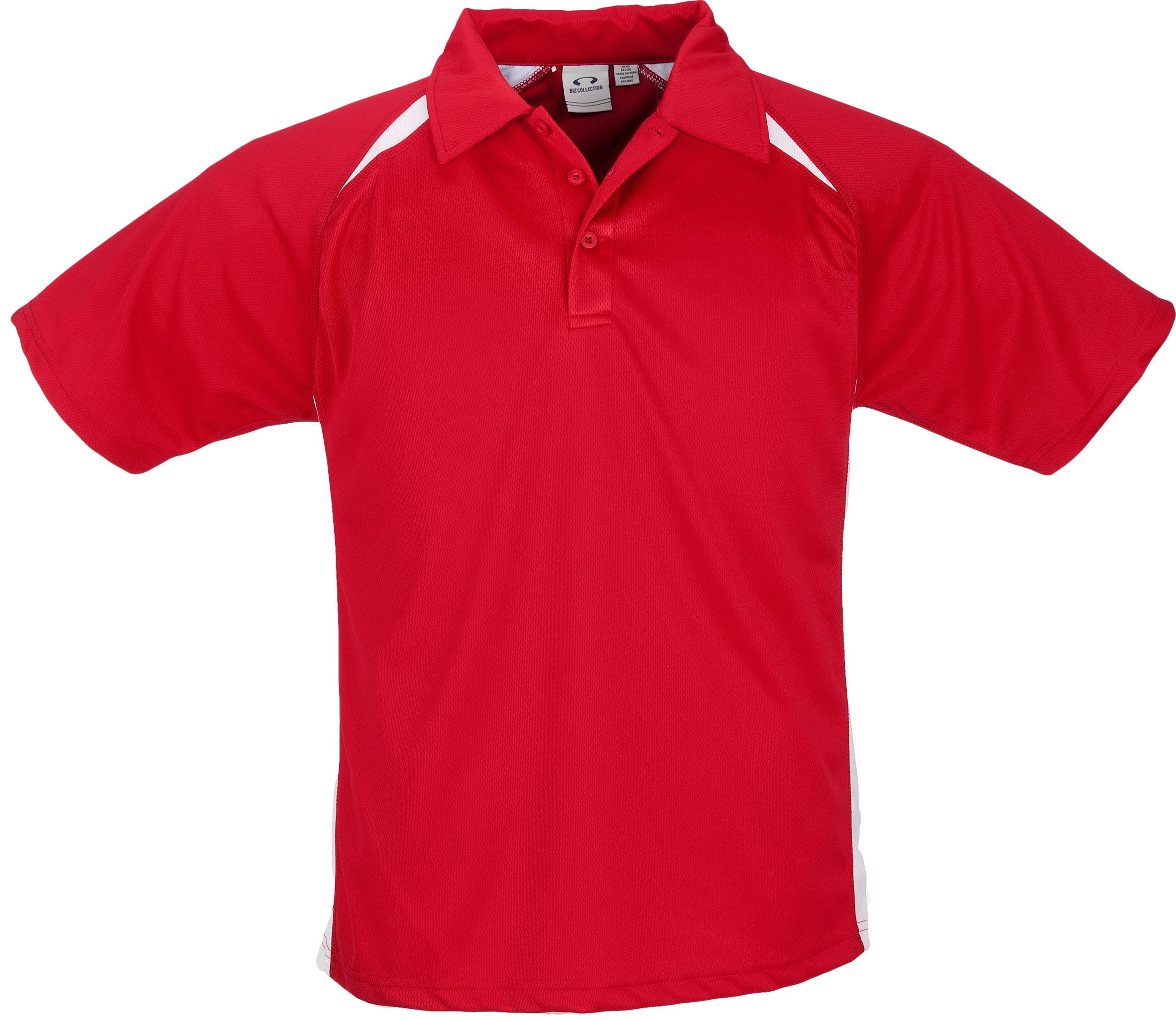 Mens Splice Golf Shirt-L-Red-R