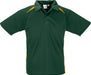Mens Splice Golf Shirt-L-Green and Gold-GG