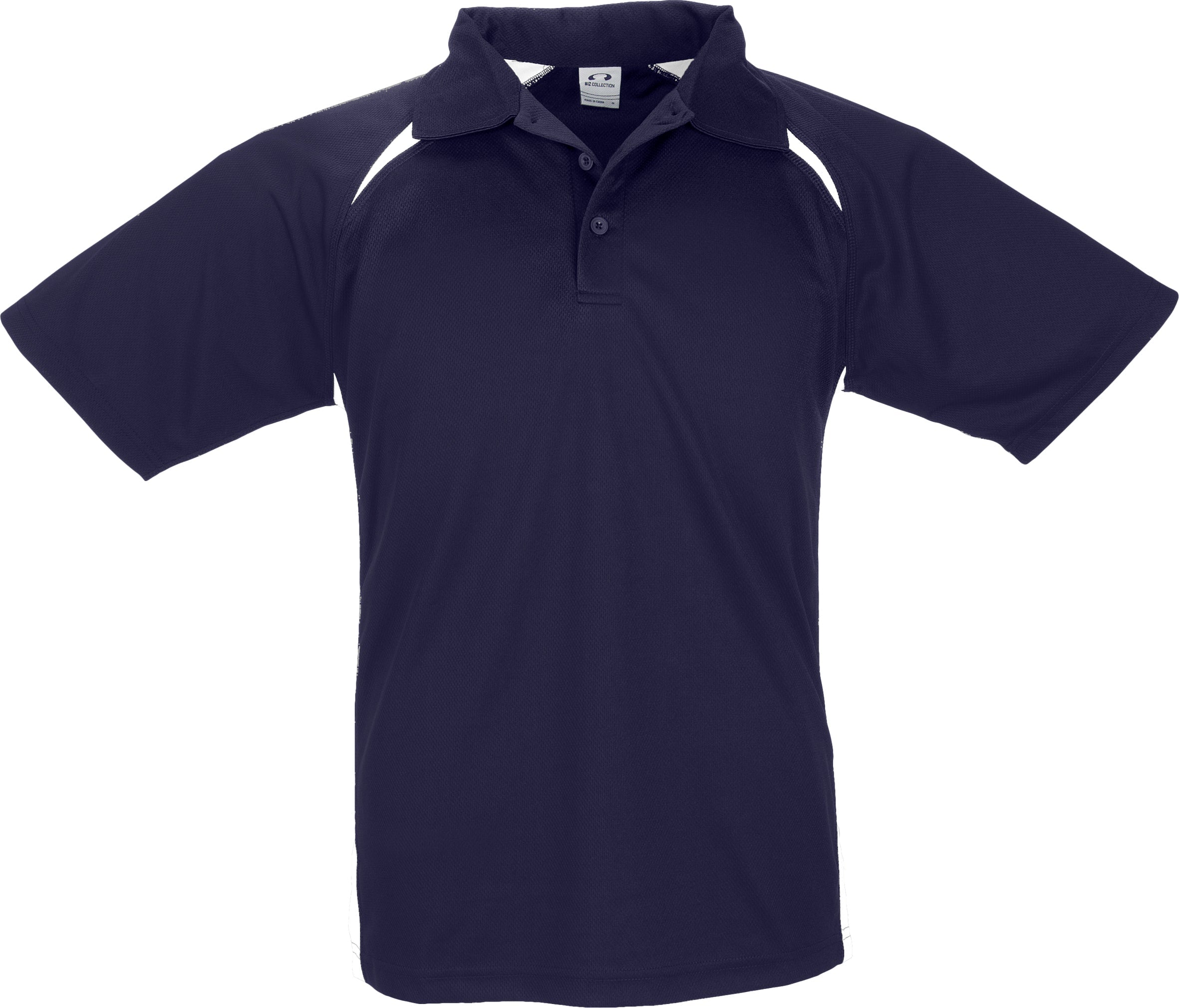 Mens Splice Golf Shirt-L-Navy-N