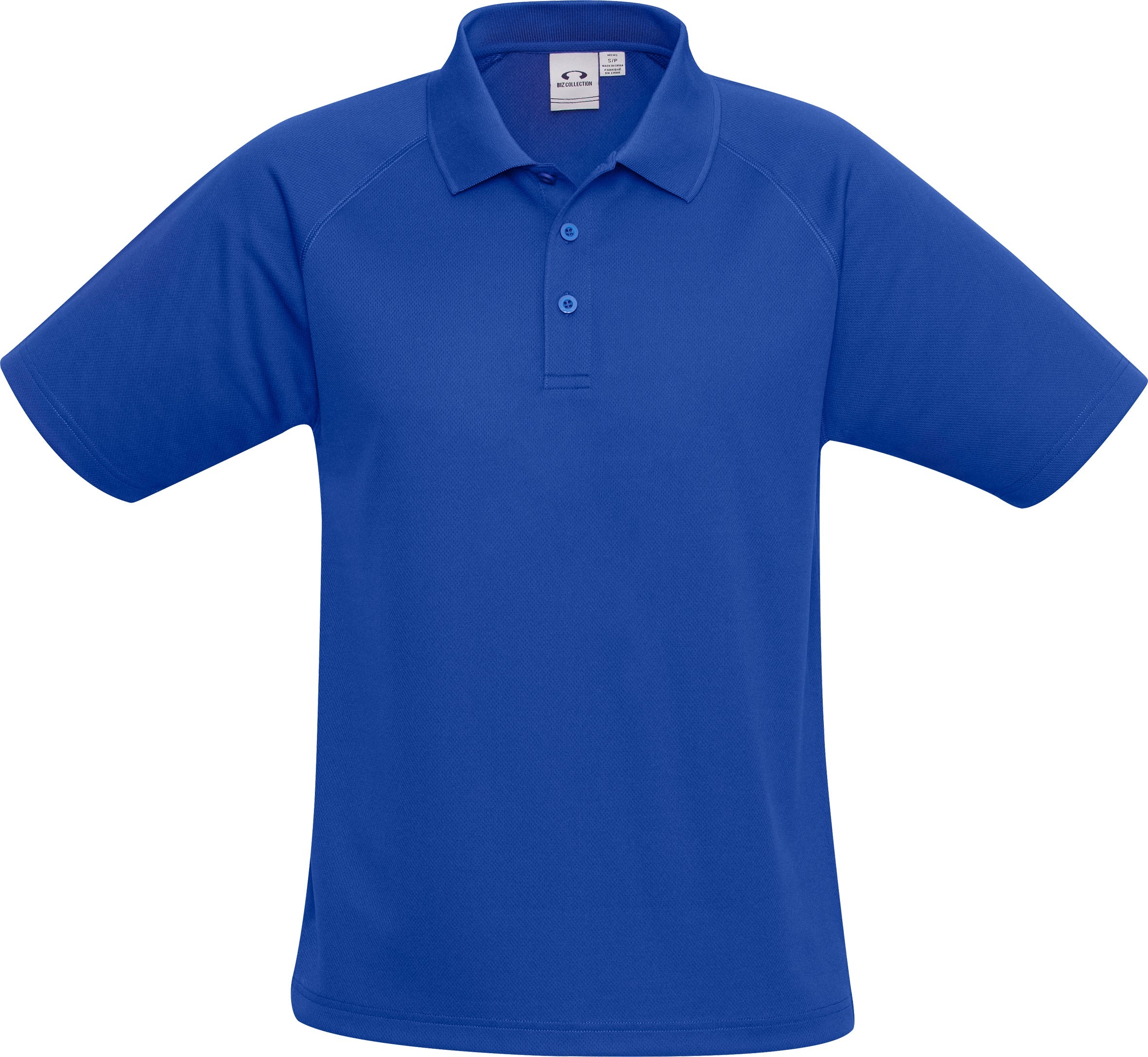 Mens Sprint Golf Shirt - White Only-L-Blue-BU