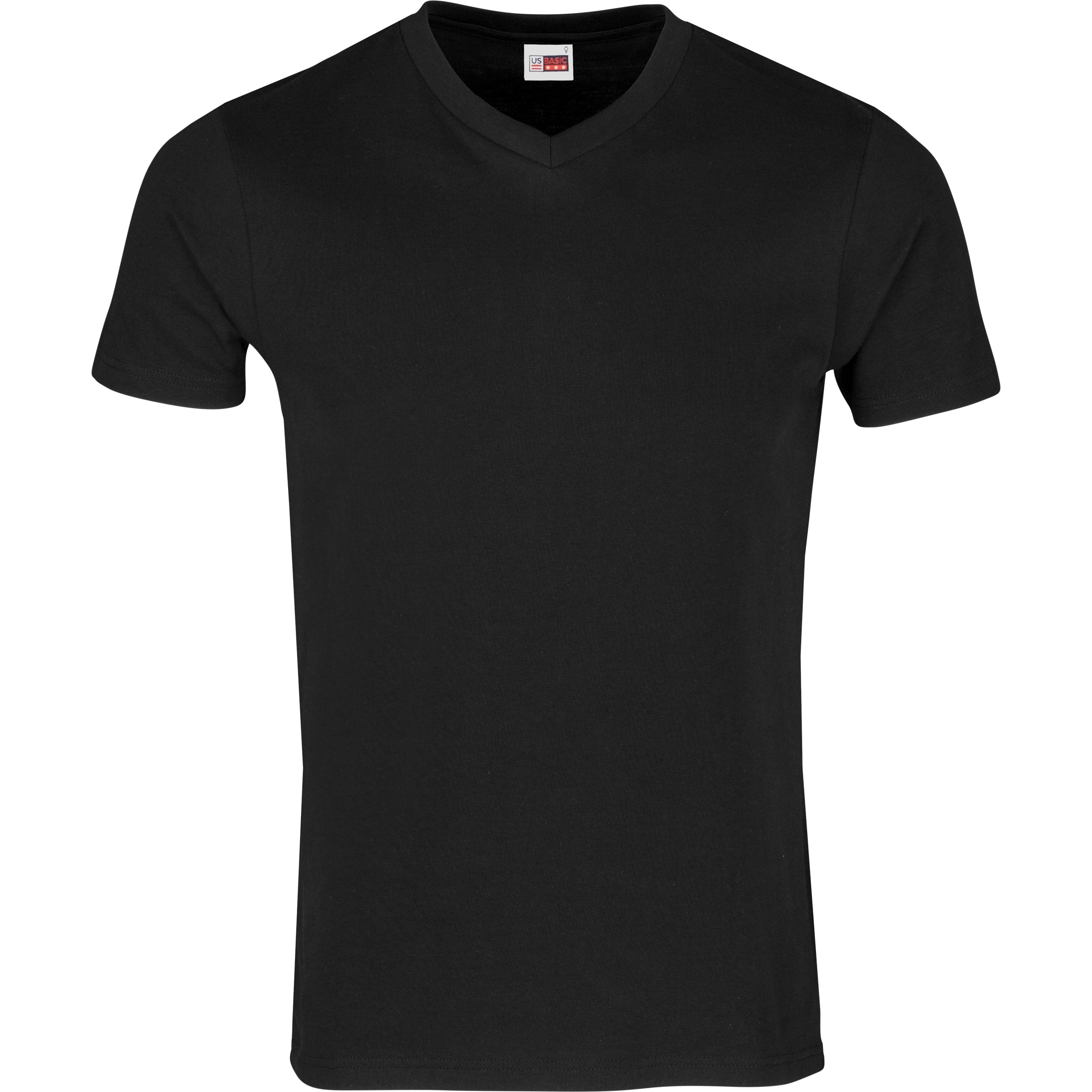 Mens Super Club 165 V-Neck T-Shirt-L-Black-BL