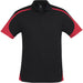 Mens Talon Golf Shirt-2XL-Black With Red-BLR