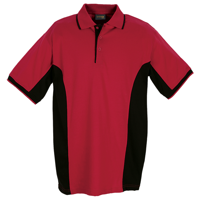 Mens Two-Tone Golfer Red/Black / 3XL / Regular - Golf Shirts