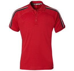 Mens Trinity Golf Shirt - White Only-L-Red-R
