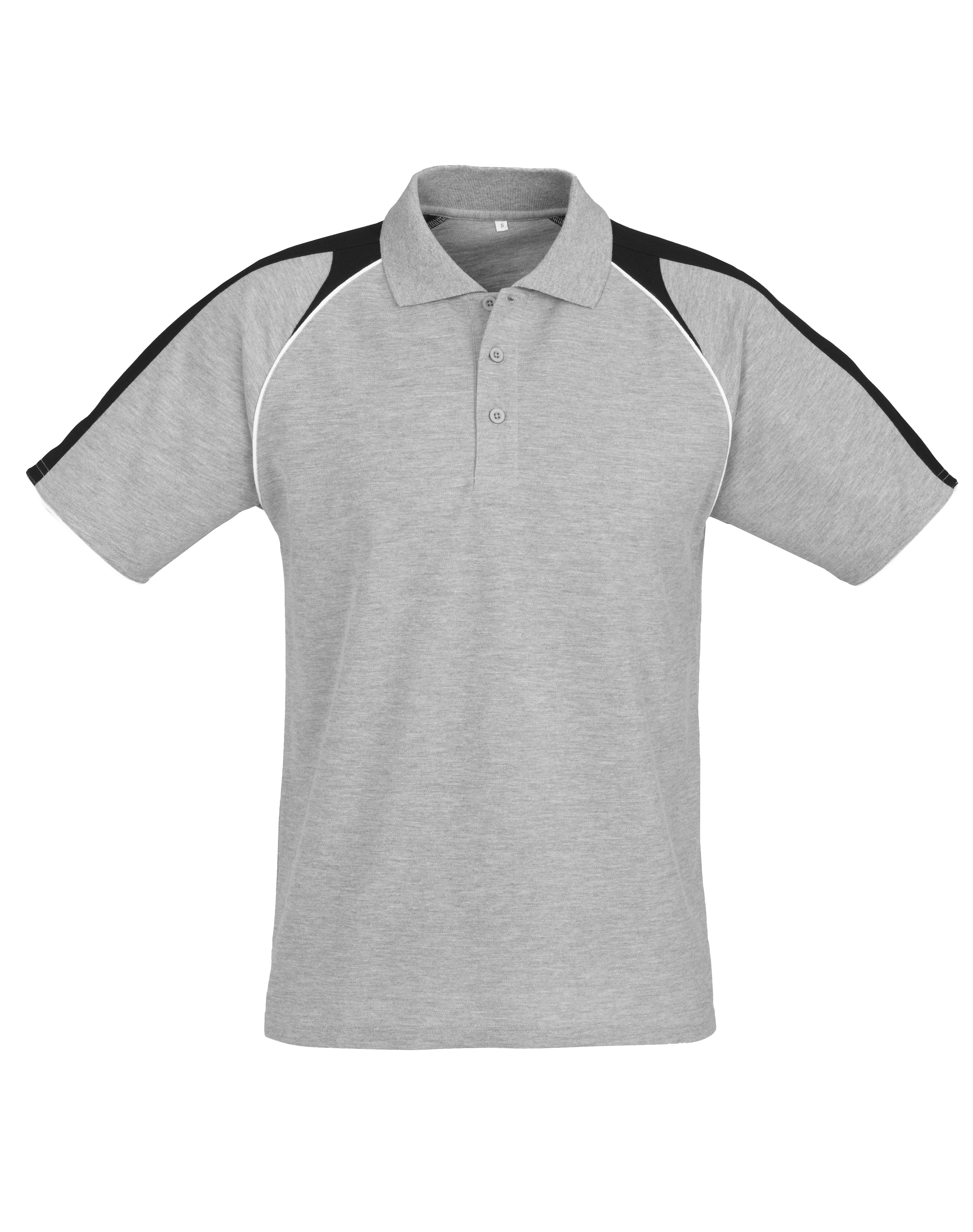Mens Triton Golf Shirt - Black Teal Only-Shirts & Tops-2XL-Grey-GY