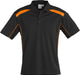 Mens United Golf Shirt - Red Only-L-Black With Orange-BLO