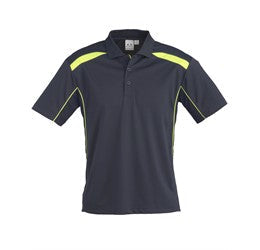 Mens United Golf Shirt - Navy Lime Only-2XL-Navy With Lime-NL