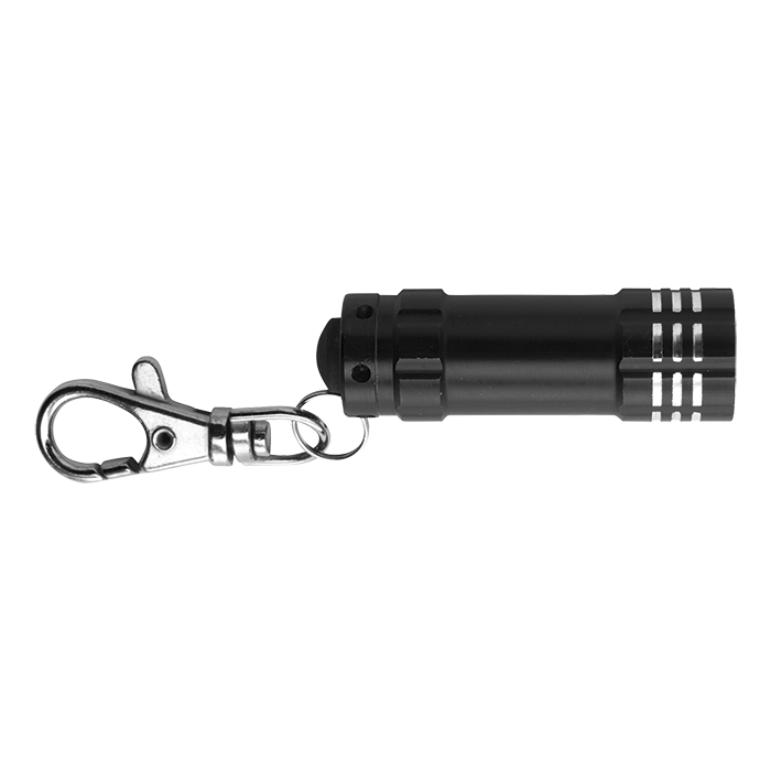 Metal Pocket Keyholder Torch with LED Lights Black / STD / Regular - Keychains