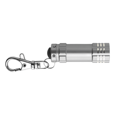 Metal Pocket Keyholder Torch with LED Lights Silver / STD / Regular - Keychains