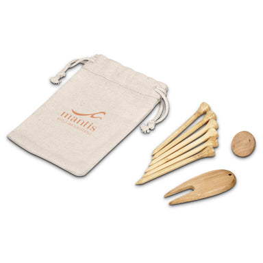 Nikko Bamboo Golf Accessories Set Natural / NT