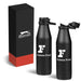 Slazenger Novac Vacuum Water Bottle - 500ml-Water Bottles-Black-BL