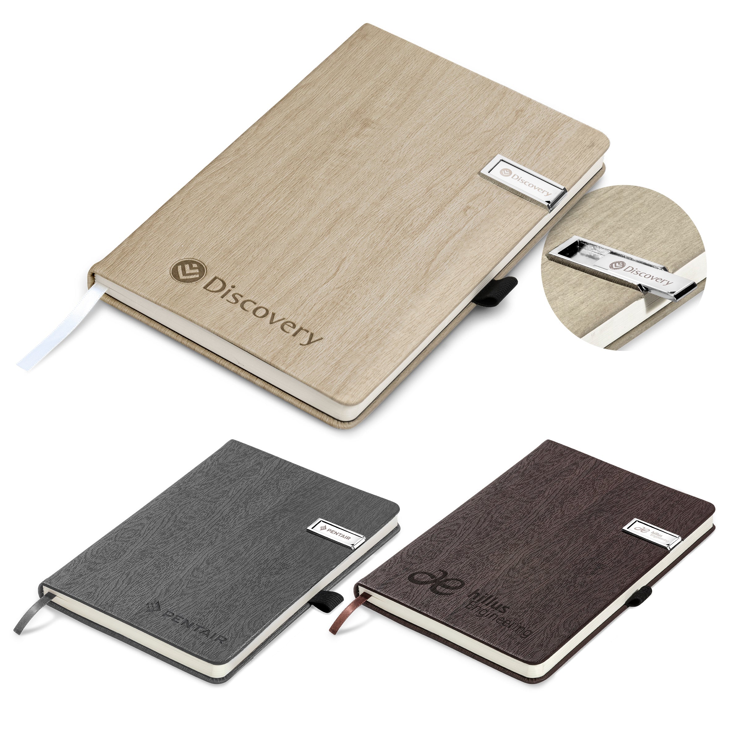 Oakridge USB A5 Notebook - 8GB-8GB-Beige-BG1