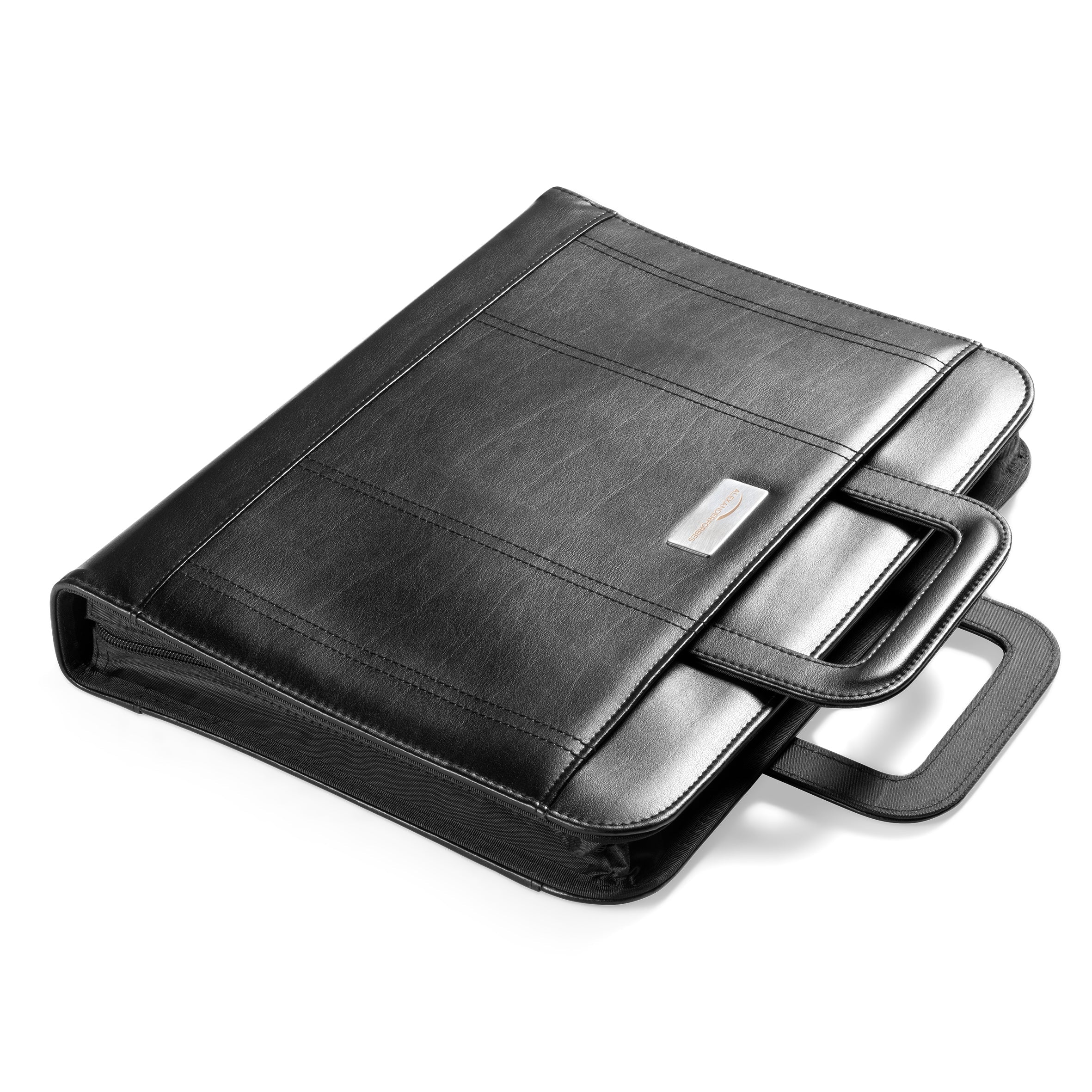 Obsidian A4 Zip-Around Drop-Handle Folder-