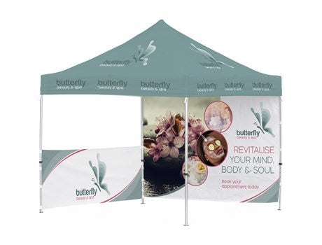 Ovation Sublimated Gazebo 3m X 3m - 1 Half-Wall Skin - 1 Full-Wall Skin-Canopies & Gazebos