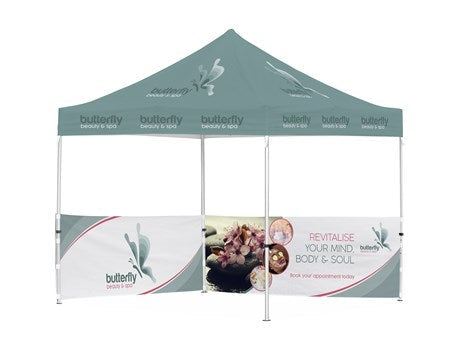 Ovation Sublimated Gazebo 3m X 3m - 2 Half-Wall Skins-Canopies & Gazebos