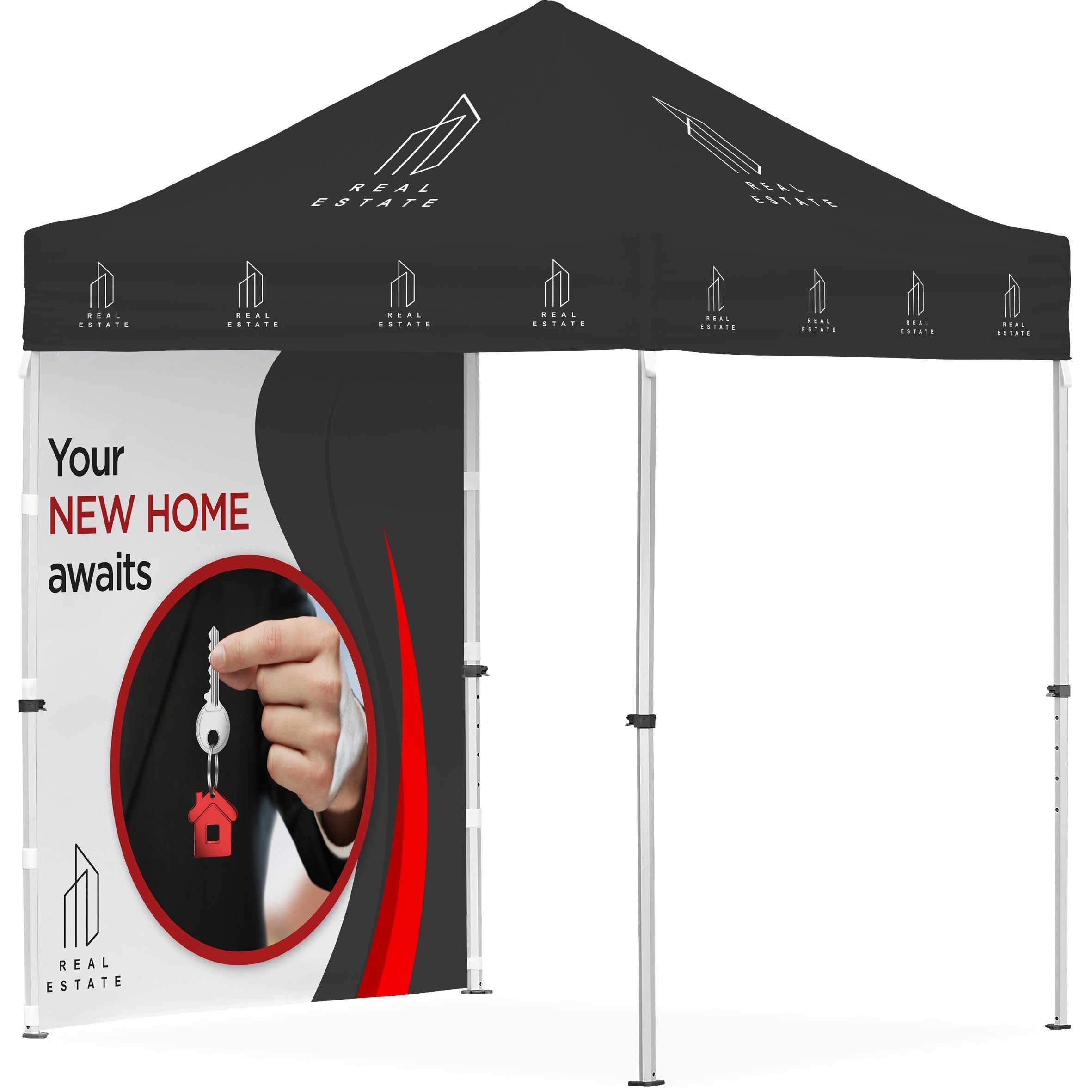 Ovation Sublimated Gazebo 2m X 2m Petite Frame - 1 Full Wall Skin-Canopies & Gazebos