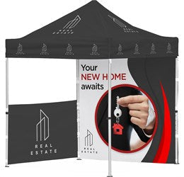 Ovation Sublimated Gazebo 2m X 2m Petite Frame - 1 Half-Wall Skin - 1 Full-Wall Skin-Canopies & Gazebos