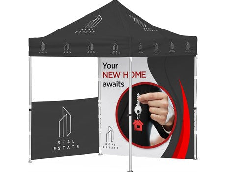 Ovation Sublimated Gazebo 2m X 2m Petite Frame - 1 Half-Wall Skin - 1 Full-Wall Skin-Canopies & Gazebos